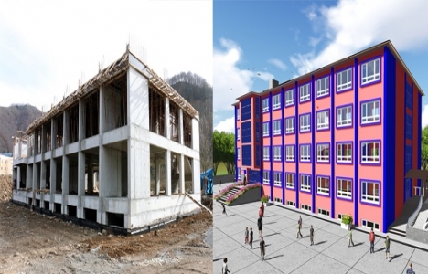 Ordu İkizce İmam Hatip Lisesi'nin inşaatı tam gaz!