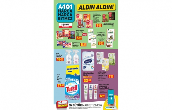 A101 aldın aldın online 3 Şubat kataloğu! Muhteşem fırsatlar sizi bekliyor!
