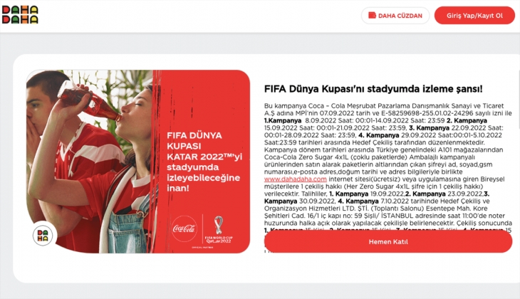 A101’den Coca-Cola Zero Sugar al, Dünya Kupası’nı Katar’da tribünden izle! Detaylar haberde!