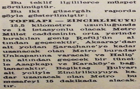 1972 yılında İstanbul Metrosu için hükümetten yardım istenmiş!