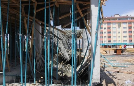 Erzurum'da kooperatif inşaatı çöktü!