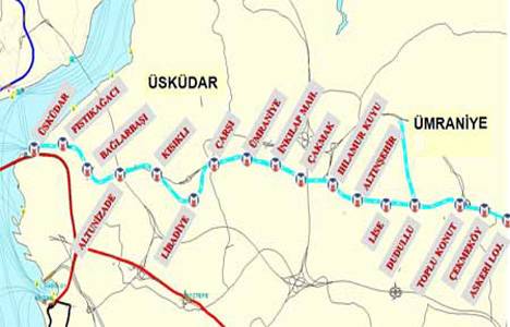 Üsküdar Ümraniye metro durakları!