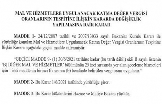 KDV oranlarında yeni düzenleme Resmi Gazete de yayımlandı!