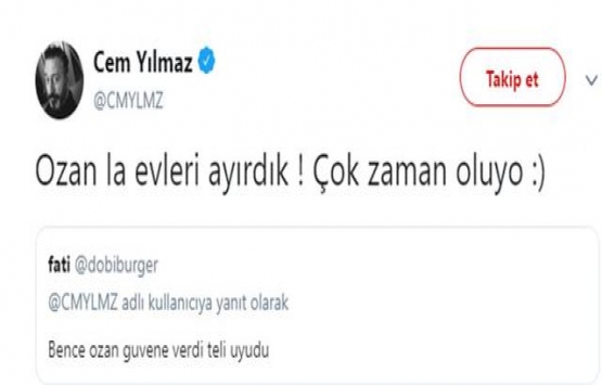 Cem Yılmaz: Ozan Güven le evleri ayırdık!