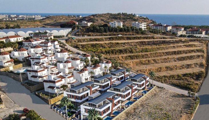 Alanya Elegant Lavinia 4+1 triplex villalar 600 bin eurodan satılıyor!