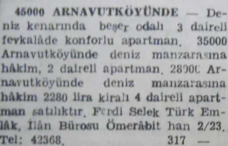Beşiktaş Arnavutköy'de deniz kenarında bir apartman 45 bin liraya satılacakmış!