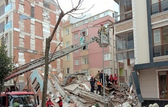 Bahçelievler'de çöken binanın çevresindeki apartmanlar incelendi!
