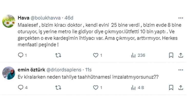 Mağdur ev sahibi: Kiracım 4 bin TL ye oturuyor, kendi evini 15 bin TL ye kiraya vermiş!