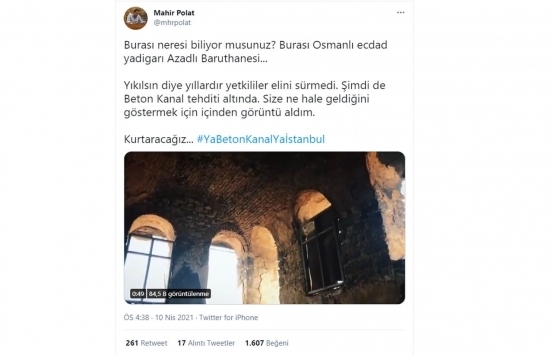 Şahintepe deki Azatlı Baruthanesi nde restorasyon başlıyor!