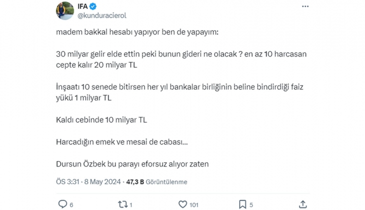 Süheyl Batum dan Florya projesi açıklaması: Daireleri metrekaresi 10 bin dolardan satsak 1 milyar 100 bin dolar eder!