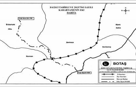 Erzurum ve Kars ta doğalgaz iletim hattı için kamulaştırma kararı!