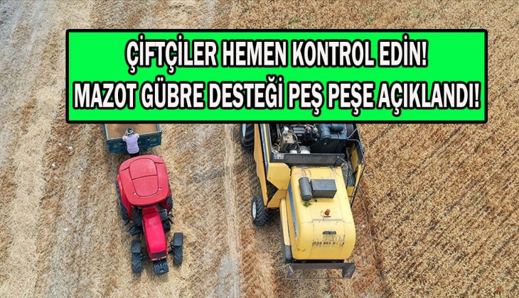 Çiftçiler dikkat! Mazot gübre desteği hesaplara yatıyor! Hemen kontrol edin! e-Devlet mazot gübre desteği sorgulama...
