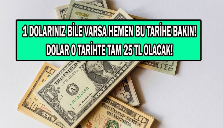 1 doların 25 TL olacağı tarih resmen açıklandı! Elinde doları olanlar hemen baksın! Peş peşe tarih verildi!