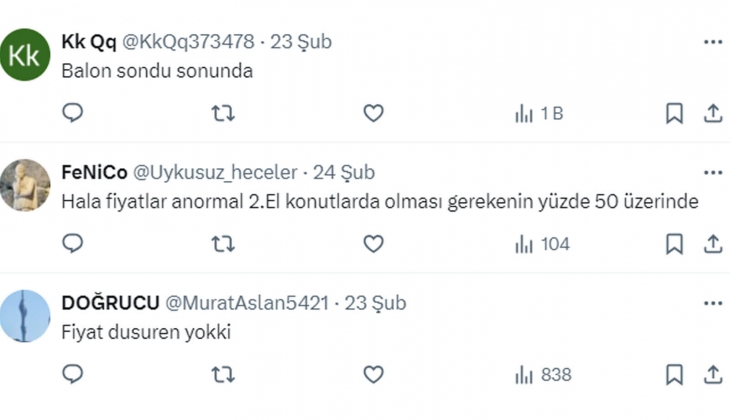 Yeni konutta fiyat artışı yavaşladı, maliyet artışıyla makas kapandı! Ev alacaklar Vites küçülttü ama gidiyor dedi!
