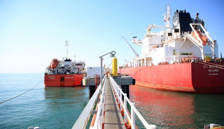 Rusya dan Mersin e gelen ayçiçeği yağında sevkiyat başladı