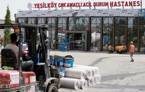 İstanbul daki sahra hastanelerinin inşaatında sona gelindi!