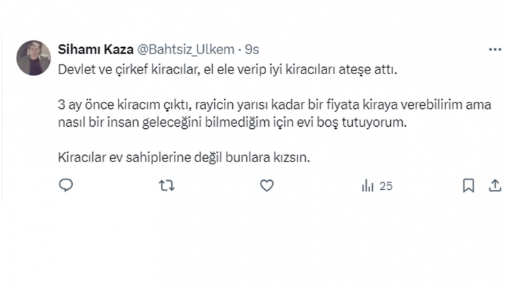 Ev sahibi-kiracı kavgasında sular durulmuyor! Artık evler kiraya verilmeyecek, olan yuva kurmaya çalışan gençlere olacak