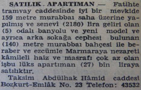 1941 yılı emlak satışları