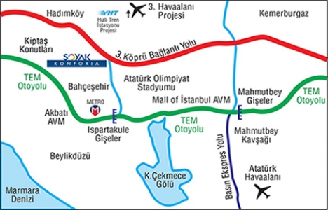 Bahçeşehir Soyak Konforia da metrekaresi 3 bin TL!