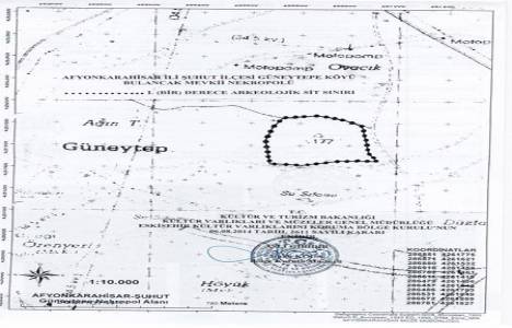 Afyonkarahisar Güneytepe Bulancak Nekropolü 1. Derece Sit Alanı ilan edildi!