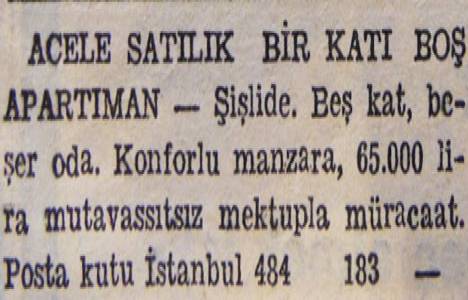 1947 yılında İçerenköy de 160 dönüm tarla acele satılacakmış!