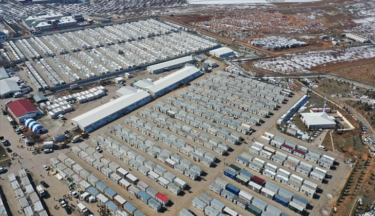 Deprem bölgelerinde 332 çadır kent ile 209 konteyner kent kurulumu yapıldı!