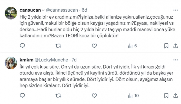 Ev sahiplerine her 2 yıl sonunda kiracıyı evden çıkarma hakkı verilmeli! 