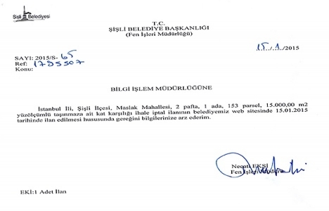 Maslak taki dev ihale neden iptal edildi?