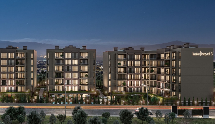 İnallar Hayat 3 projesinde son 3 adet konut! 8.2 milyon TL den başlıyor!