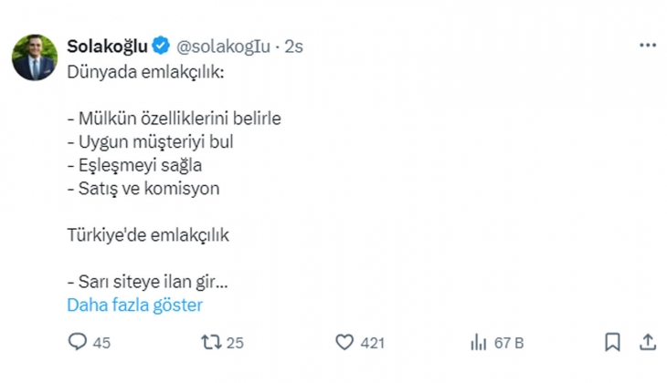 Dünyada ve Türkiye de emlakçılık nasıl yapılıyor? Eski bankacı farkı açıkladı!