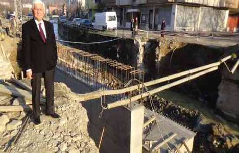 Zonguldak Gökçebey'de Agusto deresine köprü çalışması başlatıldı!