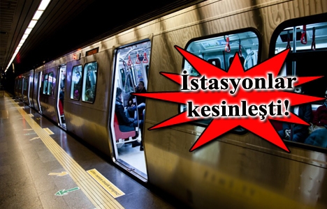 İkitelli Ataköy Metro Hattı durakları