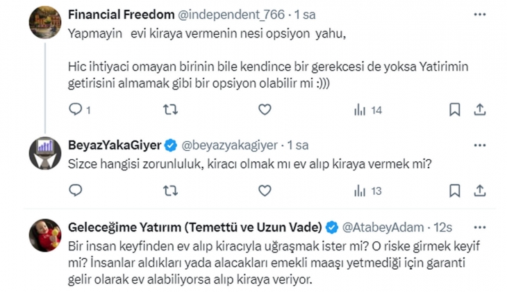  Kimse keyfinden kiracı olmuyor, ama keyiften ev alıp yatırım yapılıyor dendi: Ev sahiplerinden tepki gecikmedi!