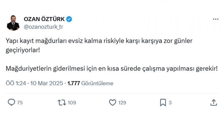 Yapı kayıt mağdurları evsiz kalma riskiyle karşı karşıya! Acil çalışma yapılmalı! 