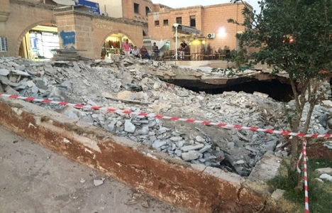 Şanlıurfa'daki tarihi Balıklıgöl yerleşkesinde göçük!