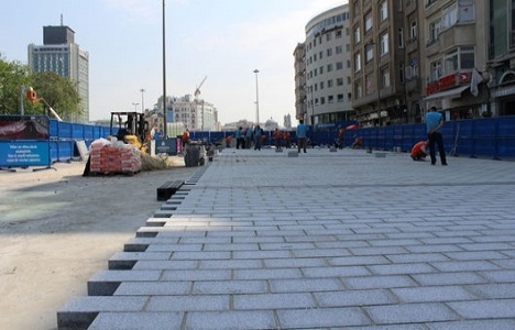 Taksim Meydan Düzenleme Projesi nin zemin yenileme çalışması başladı!