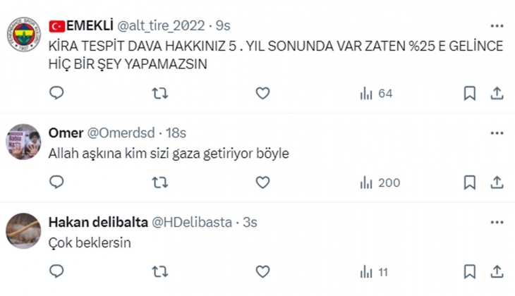 Yüzde 25 ile oturan kiracılara tepki: Kira tespit davası ile yanınıza kar kalmayacak farkını vereceksiniz! 