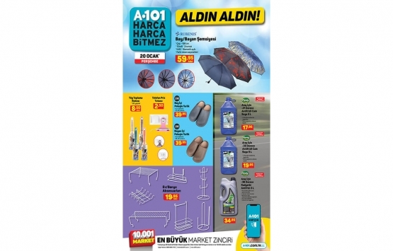 A101 aldın aldın online 20 Ocak kataloğu!