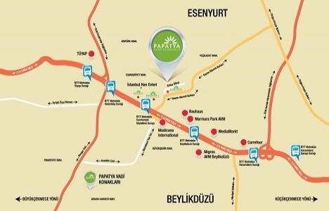 Beylikdüzü Papatya Park Residence kroki!