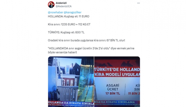 Hollanda daki uygulama Türkiye de olsa kira sınırı 67 bin TL olur!