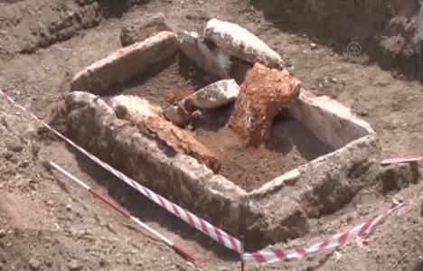 Çankırı'da inşaat çalışmalarında Roma dönemine ait mezar kalıntıları bulundu!