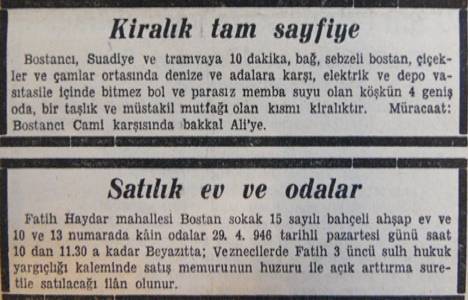 1946 yılında Kalamış ta 2.080 metrekare arsa satılacakmış!