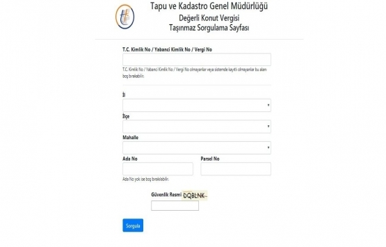 Değerli Konut Vergisi sorgulama!