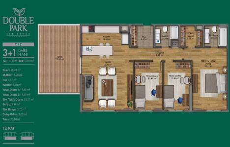 Double Park Residence vaziyet planı!