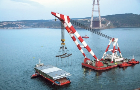 3. Köprü Projesi'nde en ağır tabliye yerleştirildi!