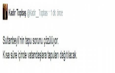 Sultanbeyli de tapular sahiplerine dağıtılacak!