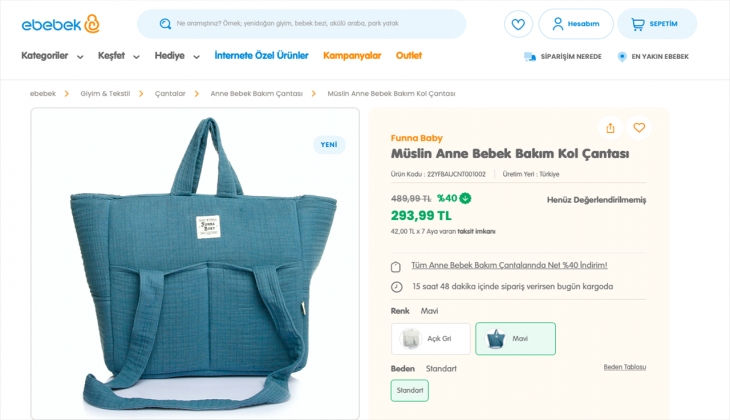 e-bebek’ten anne bebek çantalarında yüzde 40 indirim fırsatı! İşte 22 Eylül 2022 e-bebek fiyat listesi