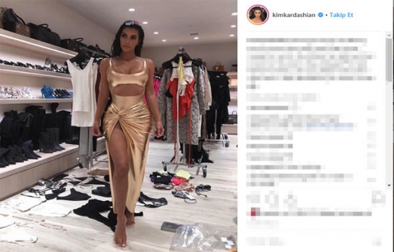 Kim Kardashian ın salondan büyük giyinme odası!