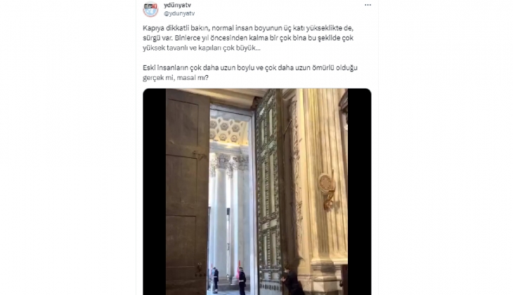 Eski binalarda kapılar niçin yüksekti?