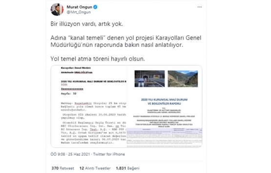 Murat Ongun dan son dakika Kanal İstanbul açıklaması!